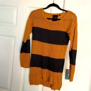 XL sweater crochet Mustard/Black